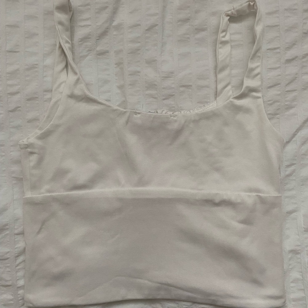 White Ruched Women's Top - Picture 5 of 5